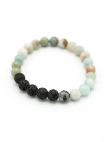 Volcanic Rock Diffuser Bracelet  Amazonite