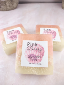 Pink Berry glycerin soap