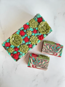 Succulent  Rose Garden Soap