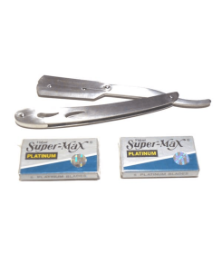 Classic Men's Single Edge Butterfly Style Safety + Double Edge Razors Set