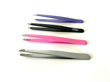 Eyebrow Grooming Hair Removal Tweezers Slanted Tip Multi Purpose Set