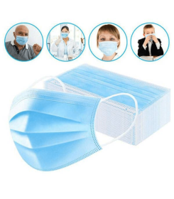 2 Boxes of Face Mask Mouth & Nose Protector Disposable Masks Blue Free Shipping