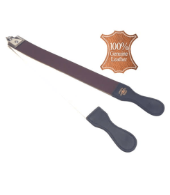 Professional Barber Leather Strop Sharpener for Straight Razors Brown Color