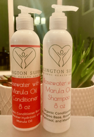 Rosewater Marula Oil Shampoo and Conditioner Set