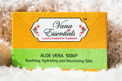 Vana Essentials Organic Aloe vera Soap 110 gms, for Soothing, Hydrating & Nourishing Skin