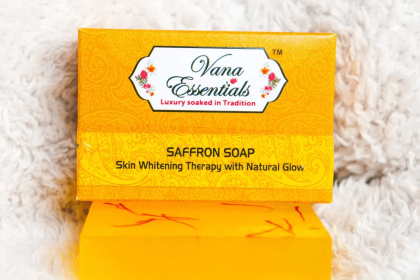 Vana Essentials Organic Saffron Soap (110 gms) For Skin Whitening Therapy with Natural Glow