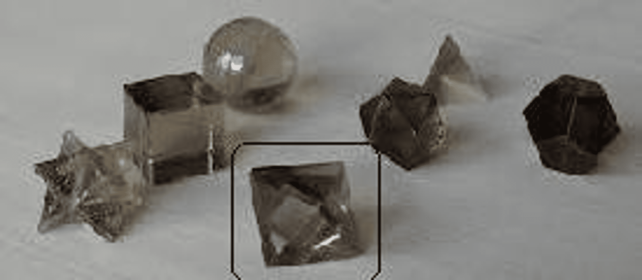 Smoky Quartz Octohedron Shape POLISHED 40-50 mm BRAZIL