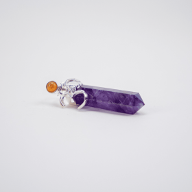 Amethyst | Ohm Capped Pendants