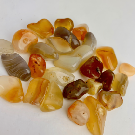 Yellow Carnelian | Tumbled | 7-15mm | 1lb | South Africa