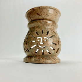 Aroma Lamp | Soap Stone Carved Sun  3"