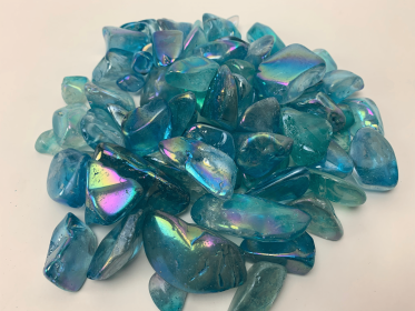 Aqua Aura Quartz | Tumbled | 1/2 KILO Lot | L-XL | 28-32 per bag