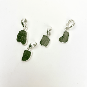 Moldavite Rough Pendants | 10-15mm