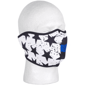 Neoprene Thermal Half Mask - Police Thin Blue Line