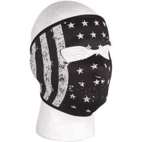 Neoprene Thermal Face Mask - Black & White Vintage Flag