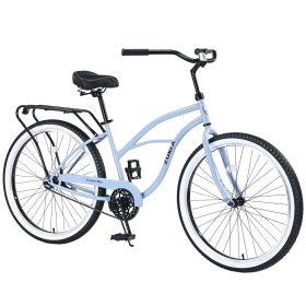 Single Speed Bicycles 26"Inch,Steel Frame, Wide Wheels for Stability, Rear Coaster Brakes,Multiple ColorsWomen's Beach Cruiser Bike