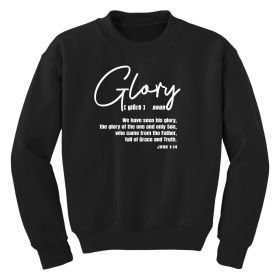 Girls Graphic Sweatshirt, Glory - Christian Inspiration