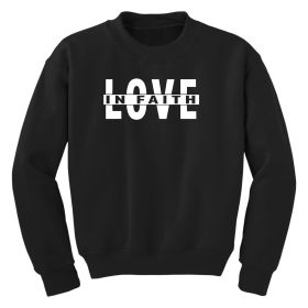 Girls Graphic Sweatshirt, Love In Faith