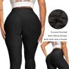 appaWomen TIK Tok Leggings Bubble Textured Butt Lifting Yoga Pants Black Small