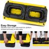 Adjustable Workout Aerobic Stepper in Fitness & Exercise Step Platform Trainer Yellow Black with 4 Risers