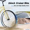 Single Speed Bicycles 26"Inch,Steel Frame, Wide Wheels for Stability, Rear Coaster Brakes,Multiple Colors Women's Beach Cruiser Bike