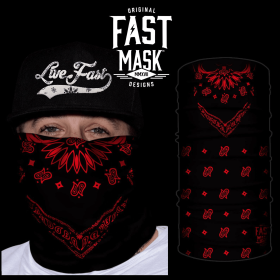 Bandana Fast Mask (Color: Black & Red)