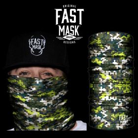 Camo Face Mask (Color: Digital Neon)