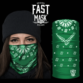 Bandana Fast Mask Face Mask (Color: Green)