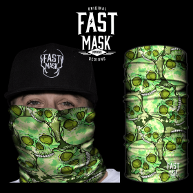 Skulls Face Mask (Color: Green)