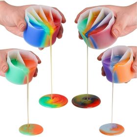 Split Cup For Paint Pouring Reusable Fluid Art Split Cup Silicone Split Pouring Cup With Dividers For Acrylic Paint (Style: 4PCS/SET)