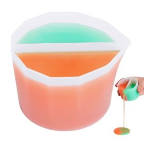 Split Cup For Paint Pouring Reusable Fluid Art Split Cup Silicone Split Pouring Cup With Dividers For Acrylic Paint (Style: 2 Grids)