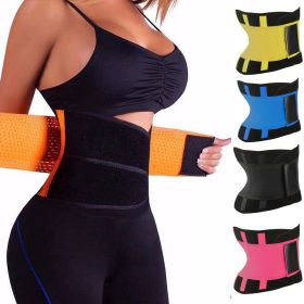 Waist Trainers for Men Women Waist Trimmers Workout Sweat Band Belt for Back Stomach Support (Color: Fuchsia)