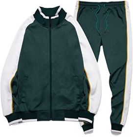 Women's 2 Pieces Tracksuits Casual Running Jogging Athletic Casual Outfits Full Zip Suit Gym Sports Sweatsuits (size: S)