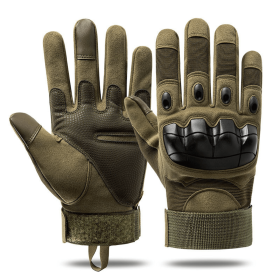 Unisex Airsoft Sports Gloves with Touchscreen Fingertip Capability (Color: Green)