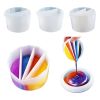 Split Cup For Paint Pouring Reusable Fluid Art Split Cup Silicone Split Pouring Cup With Dividers For Acrylic Paint