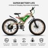 AOSTIRMOTOR 26" 1500W Electric Bike Fat Tire 48V 15AH Removable Lithium Battery for Adults S18-1500W