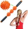 3 Balls Muscle Roller Cellulite Massager Fascia Roller for Cellulite and Sore Muscles Neck Leg Back Body Roller Deep Tissue Massage Stick Tools