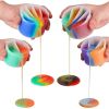 Split Cup For Paint Pouring Reusable Fluid Art Split Cup Silicone Split Pouring Cup With Dividers For Acrylic Paint