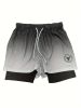 Summer Workout Gym Shorts with Zipper Pocket for Men