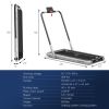 2.25 HP 2-in-1 Folding Walking Pad Treadmill with Remote Control and LED Display